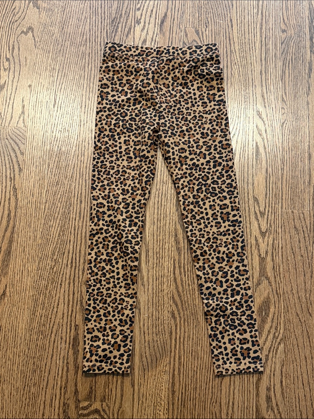 Kids Leopard Print Stretch Leggings - Brown